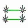 Discount π CZ Neon Leaf Nipple Barbells - 14 Gauge β€οΈ 2 Discount π CZ Neon Leaf Nipple Barbells - 14 Gauge β€οΈ -Playboy Shop 03487428 a