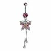Coupon 🌟 CZ Butterfly Dangle Belly Ring - 14 Gauge 😍 -Playboy Shop 03487790 a