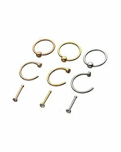 Cheap 🎁 Multi-Pack CZ Nose Rings 9 Pack - 20 Gauge 🎁 -Playboy Shop 03488269 b