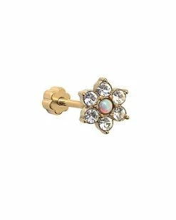 Best reviews of ✔️ Goldtone Opal-Effect CZ Flower Cartilage Earring - 18 Gauge 🤩 -Playboy Shop 03490273 b