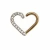 Cheapest 🎉 Goldtone CZ Heart Cartilage Earring - 16 Gauge 🛒 -Playboy Shop 03490927