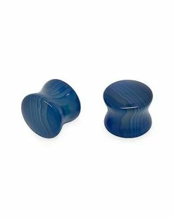 Wholesale 🎁 Blue Marble Stone Plugs 🔔