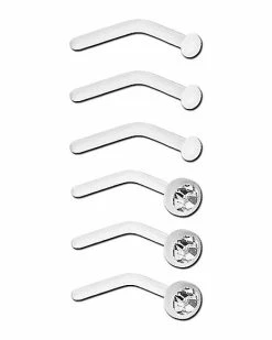Top 10 🔥 Multi-Pack Bioflex CZ Stud Nose Rings 6 Pack - 20 Gauge 👍