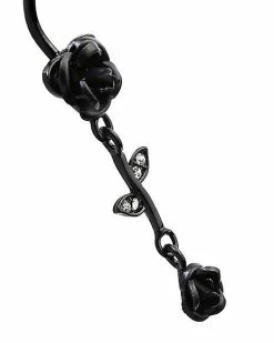 Cheapest ⌛ CZ Rose Dangle Belly Ring - 14 Gauge 😉 -Playboy Shop 03496635 c
