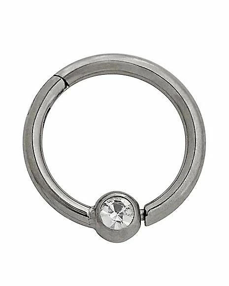 Outlet β CZ Titanium Hinged Septum Ring - 16 Gauge π 3 Outlet β CZ Titanium Hinged Septum Ring - 16 Gauge π