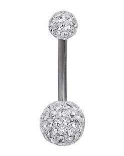 Top 10 🔔 Decorative CZ Titanium Belly Ring - 14 Gauge 🥰