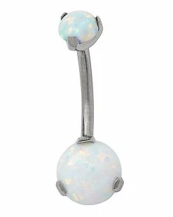 Best reviews of ✔️ Opal-Effect Belly Ring - 14 Gauge 🌟