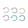 Top 10 🔔 Multi-Pack Colored Half Hoop Nose Rings 6 Pack - 20 Gauge 🌟 -Playboy Shop 03503042 a 1