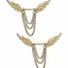 Flash Sale 🔔 Goldtone Wing Dangle Nipple Barbells - 14 Gauge 😉