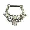 Buy 🛒 CZ Opal-Effect Filigree Clicker Septum Ring - 16 Gauge 🎁 -Playboy Shop 03504057 a