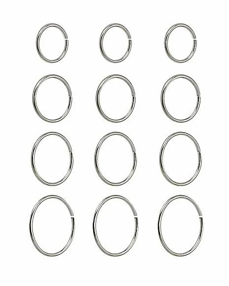 Coupon ❤️ Multi-Pack Hoop Nose Rings - 12 Pack 🤩 4 Coupon ❤️ Multi-Pack Hoop Nose Rings - 12 Pack 🤩 - Image 2