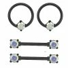 Deals 🥰 Multi-Pack Black CZ Nipple Rings and Nipple Barbells 2 Pair - 14 Gauge 🌟