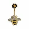 Cheapest π Goldtone CZ Flower Bumble Bee Belly Ring - 14 Gauge π 2 Cheapest π Goldtone CZ Flower Bumble Bee Belly Ring - 14 Gauge π -Playboy Shop 03505195 a