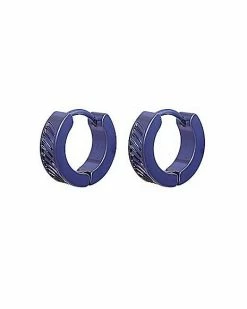 Brand new 🎁 Blue Etched Huggie Earrings - 18 Gauge 🔥