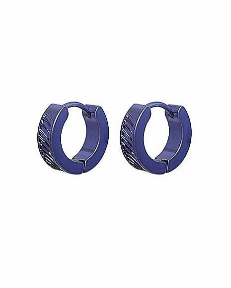 Brand new π Blue Etched Huggie Earrings - 18 Gauge π₯ 3 Brand new π Blue Etched Huggie Earrings - 18 Gauge π₯