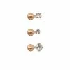 Wholesale β Multi-Pack Rose Goldtone CZ Labret Lip Rings 3 Pack - 16 Gauge π 2 Wholesale β Multi-Pack Rose Goldtone CZ Labret Lip Rings 3 Pack - 16 Gauge π -Playboy Shop 03505377 a