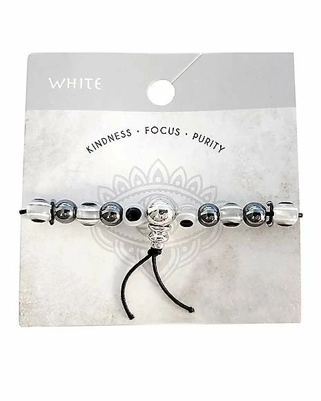 Buy π₯ White Evil Eye Beaded Bracelet 𧨠4 Buy π₯ White Evil Eye Beaded Bracelet 𧨠- Image 2