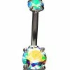Cheapest β CZ Aurora Borealis Effect Belly Ring - 14 Gauge π 2 Cheapest β CZ Aurora Borealis Effect Belly Ring - 14 Gauge π -Playboy Shop 03513595 a