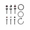 Flash Sale 😀 Multi-Pack Black CZ Moon Nose Rings 9 Pack - 20 Gauge ✔️ -Playboy Shop 03516689 a