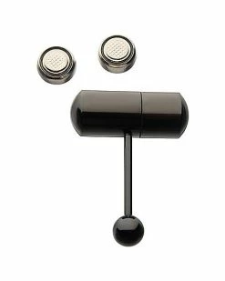 Flash Sale ❤️ Black Vibrating Barbell - 14 Gauge 🔥