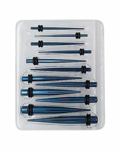 Best Sale 👏 Blue Ear Taper Set – 14 Gauge - 4 Gauge ⭐