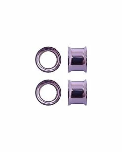 Budget ✨ Metallic Purple Tunnel Plugs 🔔 -Playboy Shop 03532041 b