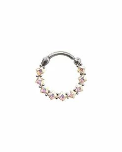 Best Pirce ✔️ CZ Hinged Septum Ring - 16 Gauge 💯