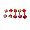 Flash Sale 🔥 Multi-Pack Cherry Red CZ Barbells 5 Pack - 14 Gauge 🛒 -Playboy Shop 03533627 a