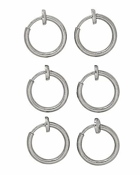 Wholesale ✨ Multi-Pack Fake Hoop Earrings - 6 Pack ✔️ 3 Wholesale ✨ Multi-Pack Fake Hoop Earrings - 6 Pack ✔️
