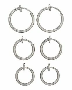 Best reviews of 😀 Multi-Pack Fake Hoop Earrings - 3 Pair 🧨