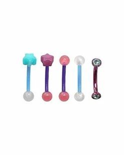 Coupon 😍 Multi-Pack Star Curved Barbells 5 Pack - 16 Gauge 😉