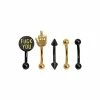 Brand new 🎉 Multi-Pack Goldtone Fuck You Curved Barbells 5 Pack - 16 Gauge 🔔 -Playboy Shop 03547304 a