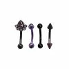 Discount π Multi-Pack Purple and Black CZ Curved Barbells 4 Pack - 16 Gauge π 2 Discount π Multi-Pack Purple and Black CZ Curved Barbells 4 Pack - 16 Gauge π -Playboy Shop 03547320 a