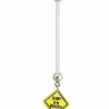 Coupon 😀 Baby on Board Pregnancy Dangle Belly Ring - 14 Gauge 👏 -Playboy Shop 03547387 a