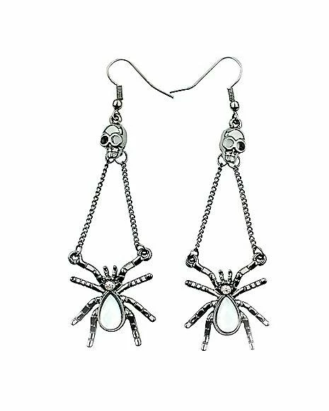 Best deal 🧨 Skull Top Spider Dangle Earrings 🎁 3 Best deal 🧨 Skull Top Spider Dangle Earrings 🎁