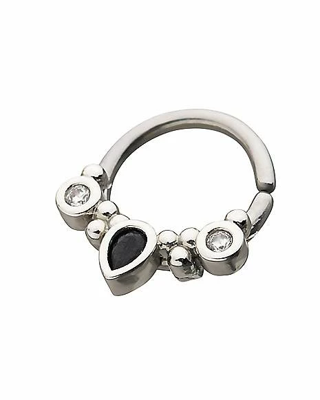 Best reviews of π Teardrop CZ Septum Ring - 16 Gauge π 4 Best reviews of π Teardrop CZ Septum Ring - 16 Gauge π - Image 2