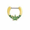 Deals π Goldtone CZ Leaf Clicker Septum Ring - 16 Gauge π₯° 1 Deals π Goldtone CZ Leaf Clicker Septum Ring - 16 Gauge π₯° -Playboy Shop 03549078 a