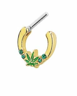Deals π Goldtone CZ Leaf Clicker Septum Ring - 16 Gauge π₯° 7 Deals π Goldtone CZ Leaf Clicker Septum Ring - 16 Gauge π₯° -Playboy Shop 03549078 b
