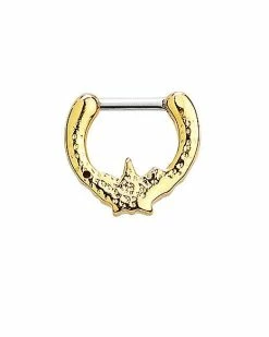 Deals π Goldtone CZ Leaf Clicker Septum Ring - 16 Gauge π₯° 9 Deals π Goldtone CZ Leaf Clicker Septum Ring - 16 Gauge π₯° -Playboy Shop 03549078 d