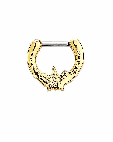 Deals π Goldtone CZ Leaf Clicker Septum Ring - 16 Gauge π₯° 6 Deals π Goldtone CZ Leaf Clicker Septum Ring - 16 Gauge π₯° - Image 4