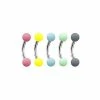 Coupon 😀 Multi-Pack Pastel Matte Curved Barbells 4 Pack - 16 Gauge 🎁 -Playboy Shop 03549243 a