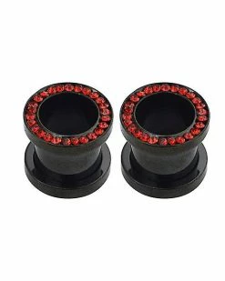 Buy π Red CZ Tunnel Plugs βοΈ