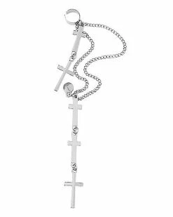 Discount 😍 Silver Cross Cuff Dangle 🎉