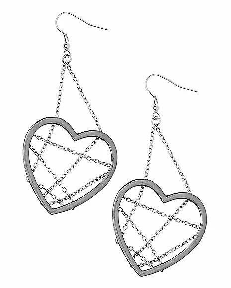 Discount β€οΈ Web Heart Dangle Earrings π― 3 Discount β€οΈ Web Heart Dangle Earrings π―