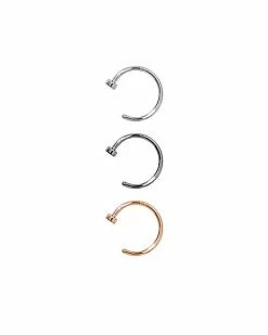 Top 10 🥰 Open Hoop Nose Ring - 3 Pack 🔔 -Playboy Shop 03558947 a