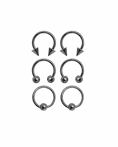 Deals π₯° Multi-Pack Silvertone Captive Bead and Horseshoe Rings 3 Pair - 16 Gauge β 3 Deals π₯° Multi-Pack Silvertone Captive Bead and Horseshoe Rings 3 Pair - 16 Gauge β - Image 2