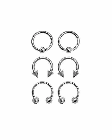 Deals π₯° Multi-Pack Silvertone Captive Bead and Horseshoe Rings 3 Pair - 16 Gauge β 4 Deals π₯° Multi-Pack Silvertone Captive Bead and Horseshoe Rings 3 Pair - 16 Gauge β - Image 3
