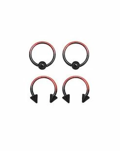 Best reviews of 🎁 Multi-Pack Ombre Captive Rings and Horseshoe Rings - 2 Pair 🎁 -Playboy Shop 03559424 a