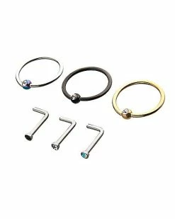 Cheapest ✔️ Nose Rings - 6 Pack ⭐ -Playboy Shop 03559457 b