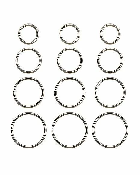 Coupon ❤️ Multi-Pack Hoop Nose Rings - 12 Pack 🤩 5 Coupon ❤️ Multi-Pack Hoop Nose Rings - 12 Pack 🤩 - Image 3